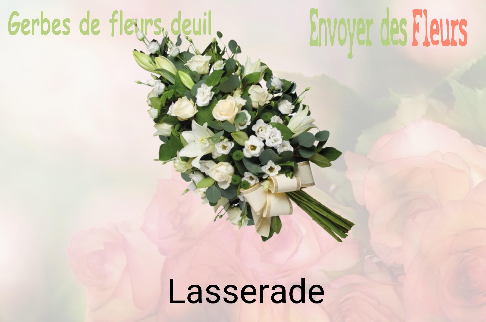 Gerbe de fleurs de deuil livrée à Lasserade